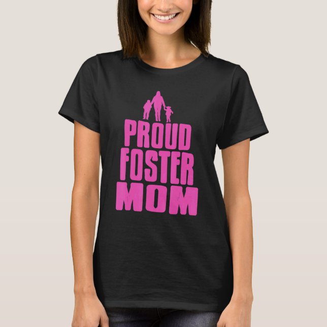 Proud Foster Mamma Coola Foster Parent Present T Shirt (Framsida)