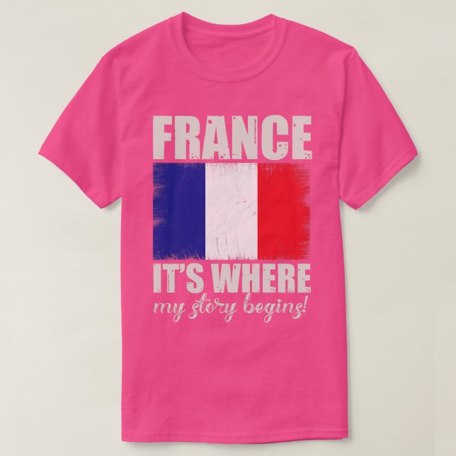 Proud Frankrike patriotisk coola-gåva till Frankri T Shirt (Design framsida)