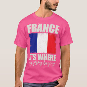 Proud Frankrike patriotisk coola-gåva till Frankri T Shirt