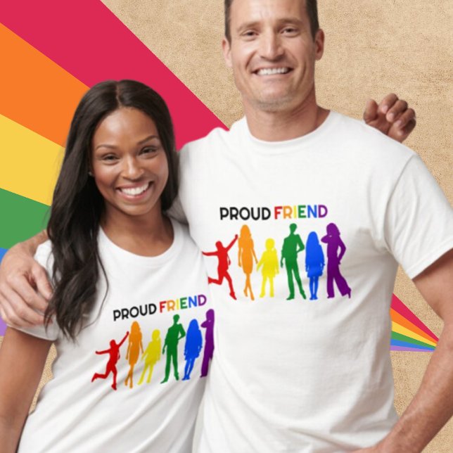 Proud FRIEND Gay pride Female Silhouettes T Shirt (Skapare uppladdad)