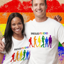 Proud FRIEND Gay pride Male Silhouette T-Shirt