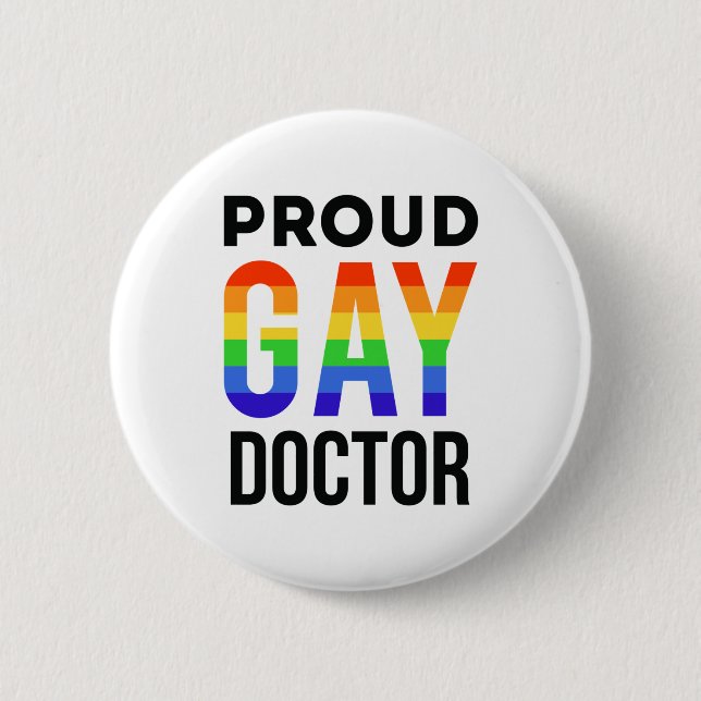 Proud Gay Doktor HGBTQ Medical School Studenten Knapp (Framsida)