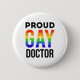 Proud Gay Doktor HGBTQ Medical School Studenten Knapp