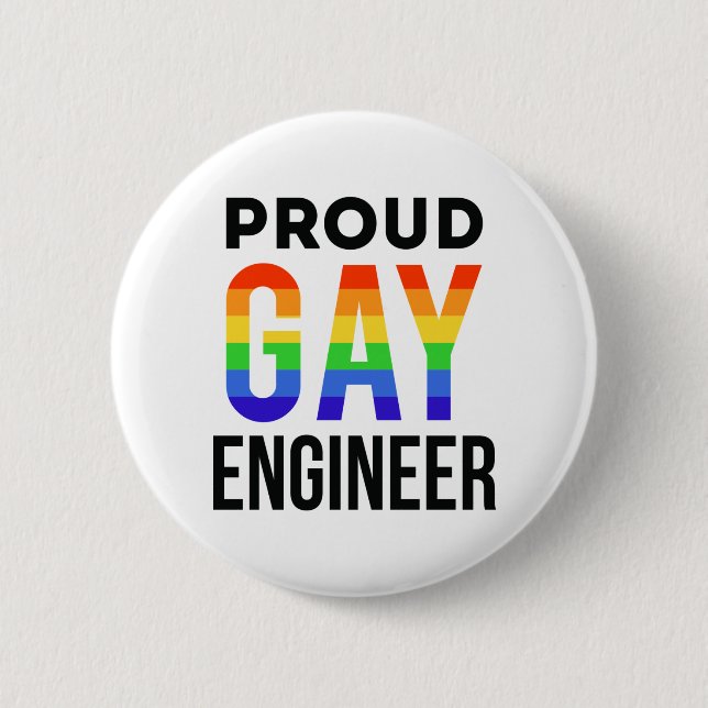Proud Gay Ingenjör Pride Month Engineering Grad Knapp (Framsida)
