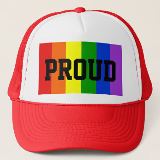 Proud Gay Rainbow Flagga Boll Cap - Red Keps