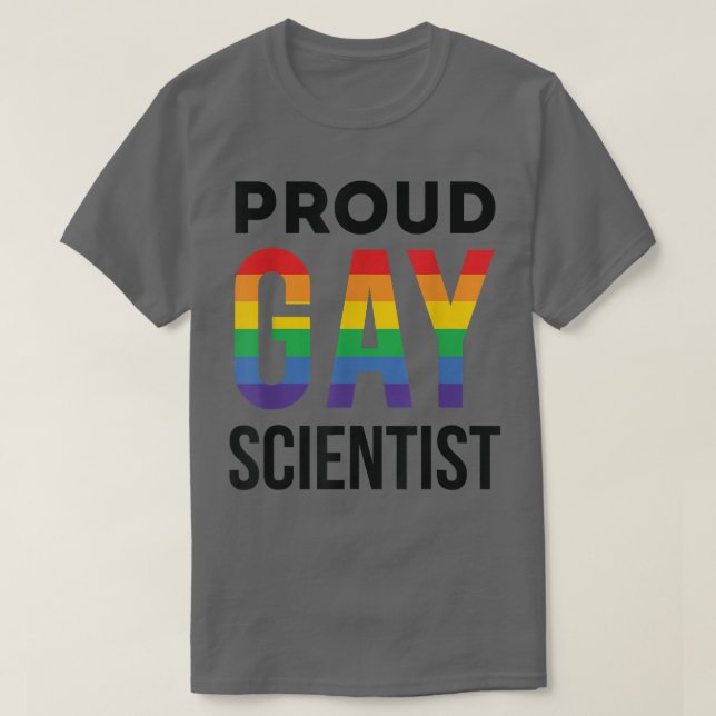 Proud Gay Scientist Rainbow LGBTQ Science Graduati T Shirt (Design framsida)