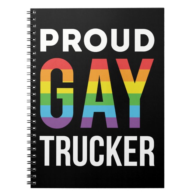 Proud Gay Trucker Anteckningsbok (Framsidan)
