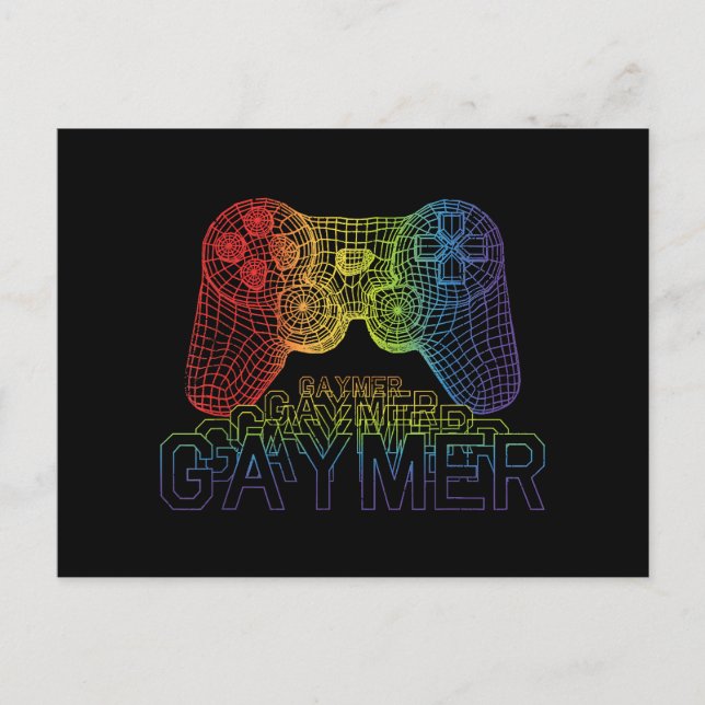 Proud Gaymer, Gay pride-spel Vykort (Framsida)