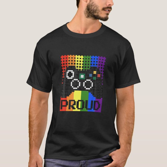 Proud Gaymer Lgbtq LGBT Video Game Älskare Gamer G T Shirt (Framsida)
