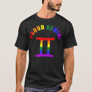 Proud Gemini Astrology LGBTQ Zodiac Sign Horoscope T Shirt