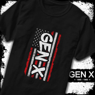 Proud Gen Xer Generation X American Flagga Gen X T Shirt