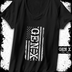 Proud Generation X Gen Xer American Flagga Gen X T Shirt