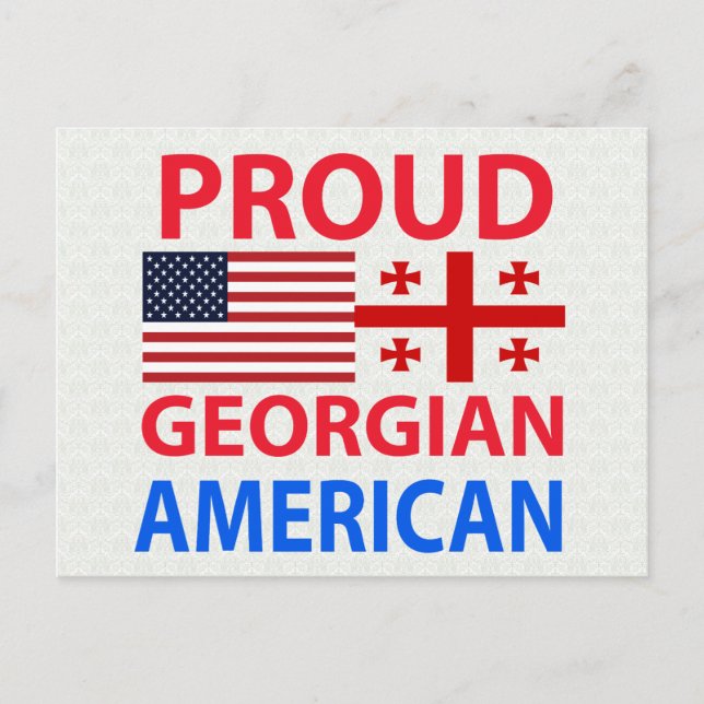 Proud Georgian American Vykort (Framsida)