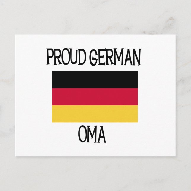 Proud German Oma Vykort (Framsida)