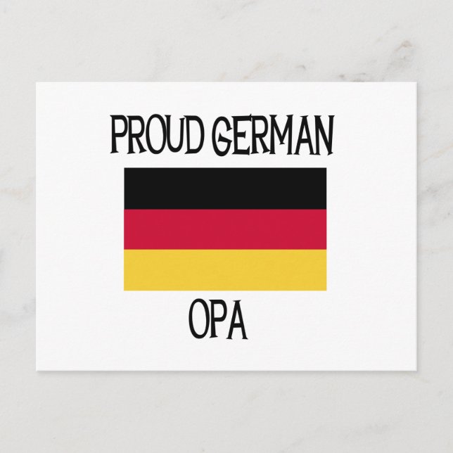 Proud German Opa Vykort (Framsida)