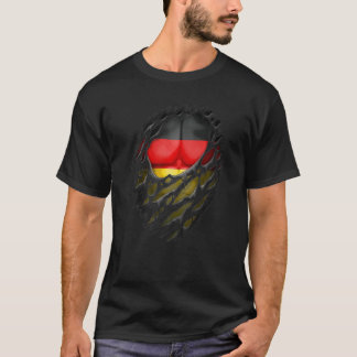 Proud German Roots Heritage Torn Ripping Tyskland T Shirt