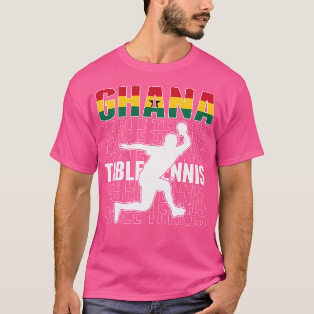 Proud Ghana Table Tennis Lovers Jersey Ghanian Pin T Shirt (Framsida)
