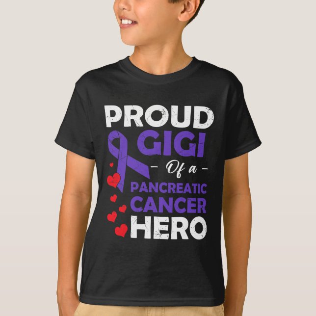 Proud Gigi, en pankreascancer Hero Warrior Sup T Shirt (Framsida)