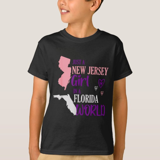 Proud Girl Design Just A New Jersey Girl In A Flor T Shirt (Framsida)