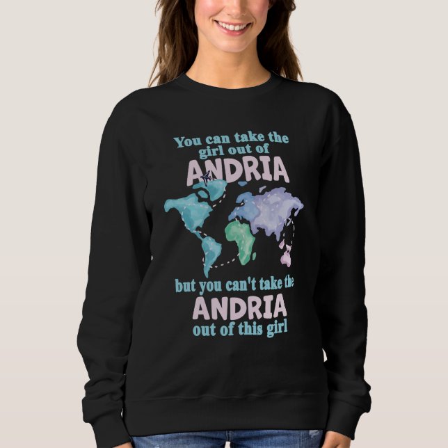 Proud Girl From Andria Relocation From Andria T Shirt (Framsida)