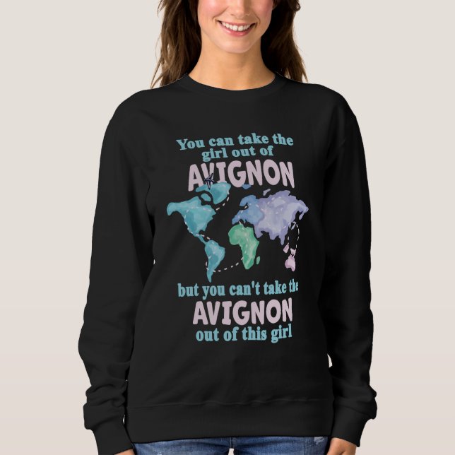 Proud Girl From Avignon Relocation From Avignon T Shirt (Framsida)