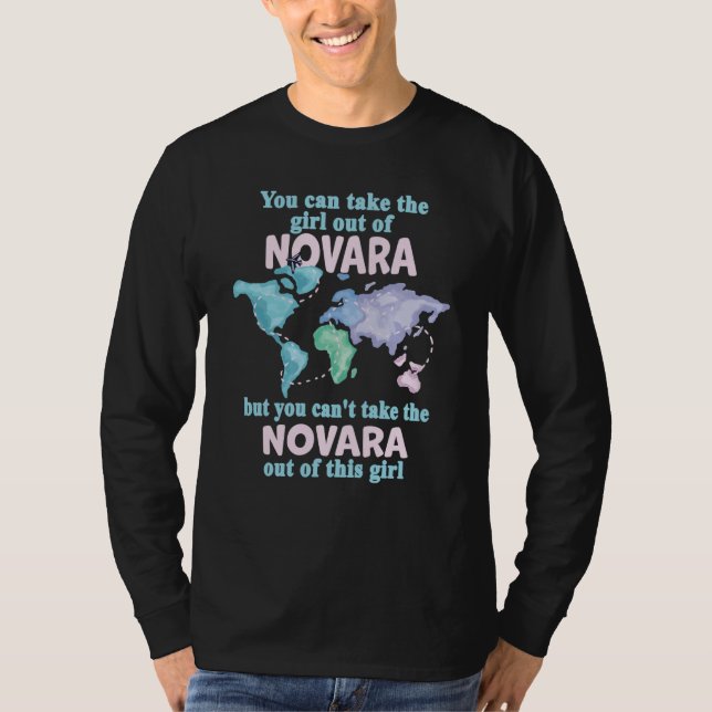 Proud Girl From Novara Relocation From Novara T Shirt (Framsida)