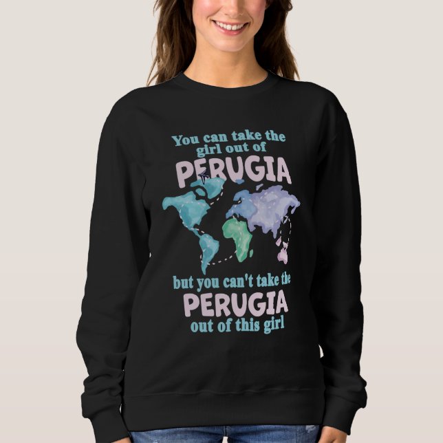Proud Girl From Perugia Relocation From Perugia T Shirt (Framsida)