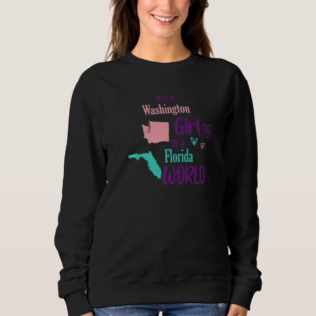 Proud girl Just a Washington girl in a Florida Wor T Shirt (Framsida)