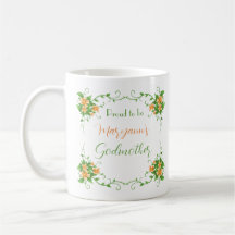 Proud Godmor Elegant Blommigt Personlig mugg