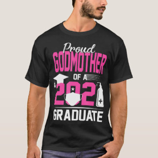 Proud Godmor från 2021 Student med Ansikte Mask T Shirt