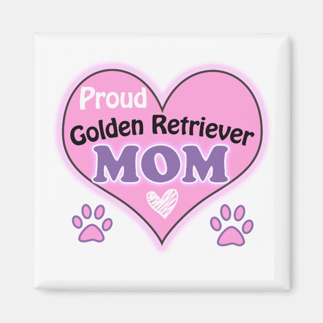 Proud Golden Retriever mamma Magnet (Framsidan)