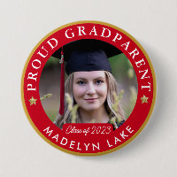 Proud GRADParent Photo 2023 Studenten-knapp