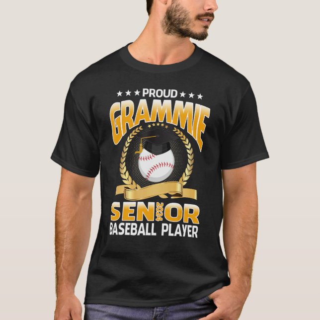 Proud Grammie Senior Class Of 2024 Baseball Player T Shirt (Framsida)