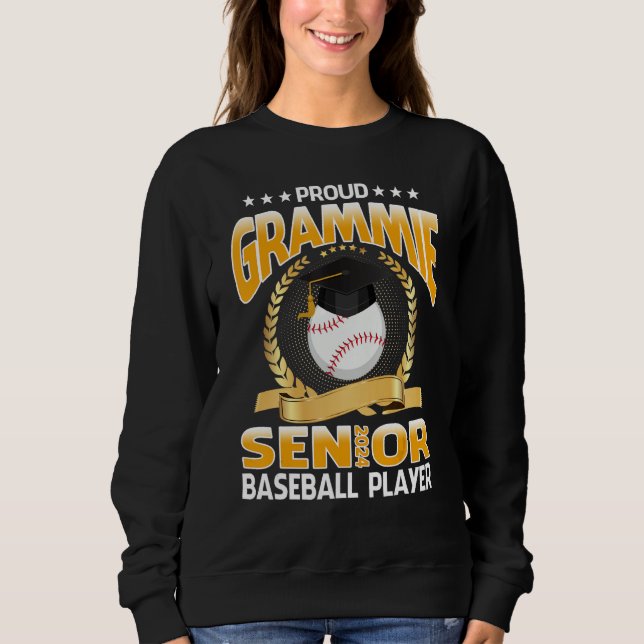 Proud Grammie Senior Class Of 2024 Baseball Player T Shirt (Framsida)