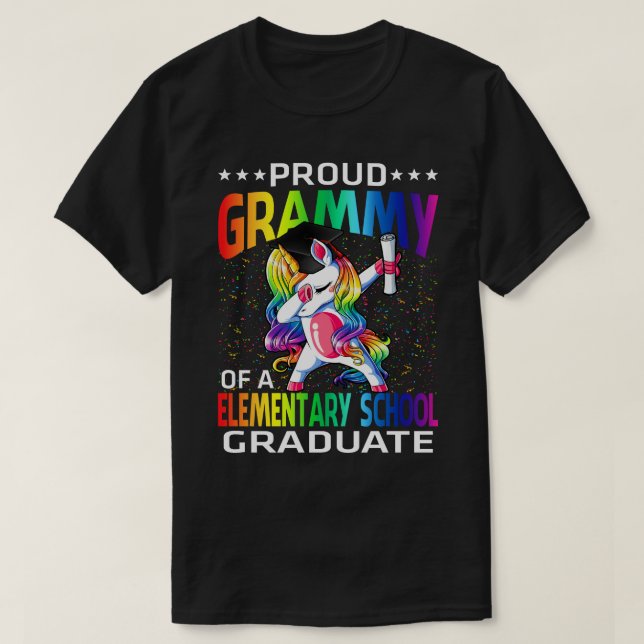 Proud Grammy för grundskolan Student Unico T Shirt (Design framsida)