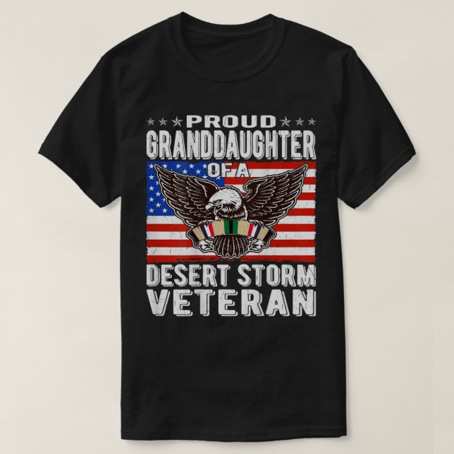 Proud Granddotter till Desert Storm Veteran Persia T Shirt (Design framsida)