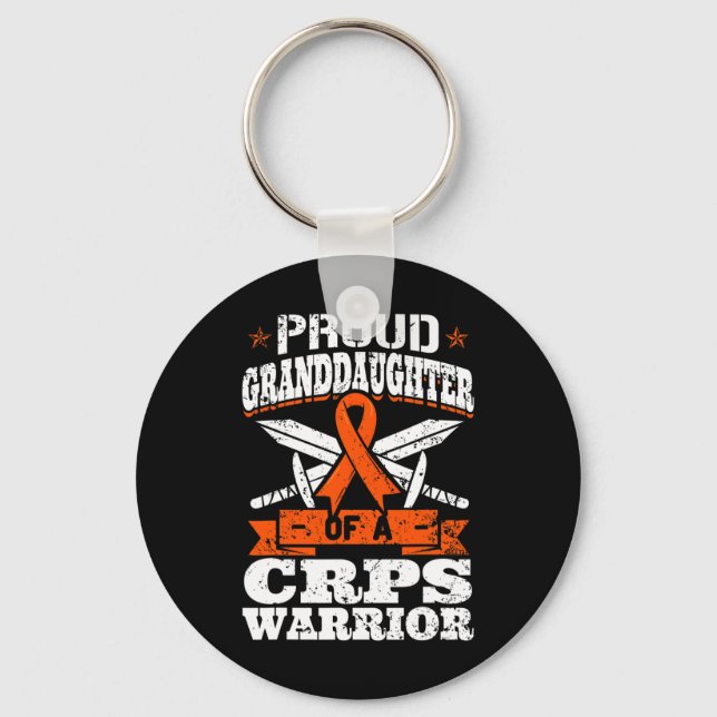 Proud Granddotter till en Crps Warrior Rsd Awarene Nyckelring (Framsida)