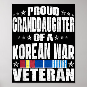 Proud Granddotter till koreanska Krig Veteran Mili Poster