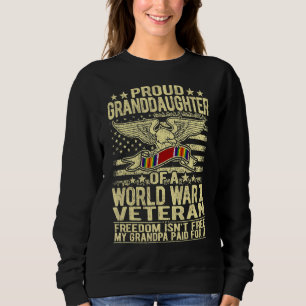 Proud Granddotter till Världskrig 2 Veteran Milita T Shirt