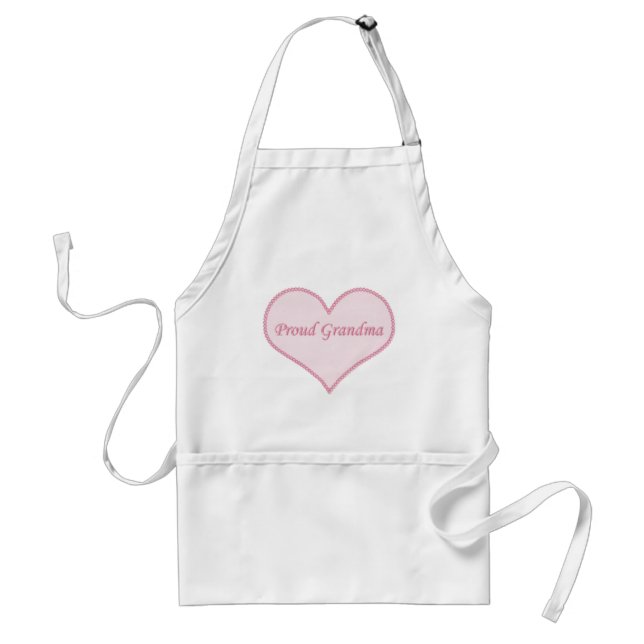 Proud Grandma Apron, Rosa Förkläde (Framsidan)