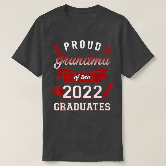 Proud Grandma av 2022 Student T Shirt (Design framsida)