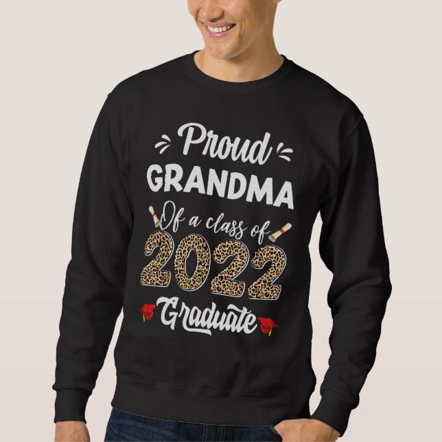 Proud Grandma av klass 2022 Student Graduati Lång Ärmad Tröja (Framsida)