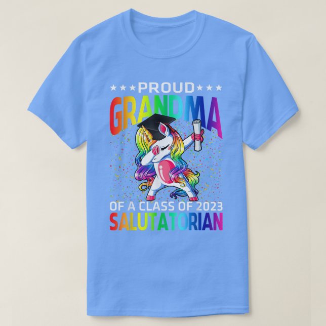Proud Grandma av klass 2023 Salutatorian Unic T Shirt (Design framsida)