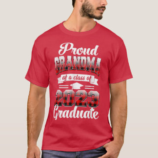 Proud Grandma av klass 2023 Student Red Pla T Shirt