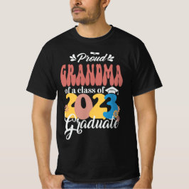 Proud GRANDMA av klass 2023 Student Retro T Shirt