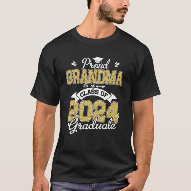 Proud Grandma av klass 2024 Student Shirt Se T (Framsida)