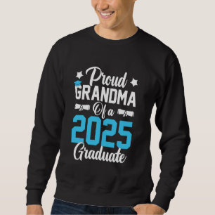 Proud Grandma av klass 2025 Senior Grandma Gr Lång Ärmad Tröja