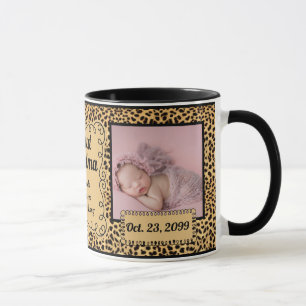 Proud Grandma Cheetah Print 2 Photo Mugg