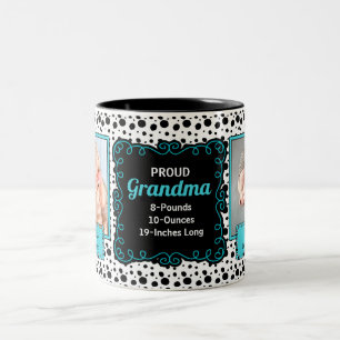 Proud Grandma Dalmatian Black and White Photo Två-Tonad Mugg