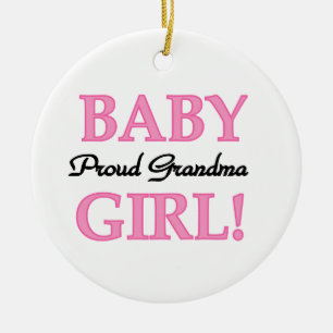 Proud Grandma Flicka Gifts Julgransprydnad Keramik